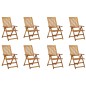 vidaXL Sillas de jardín plegables y cojines 8 uds madera maciza acacia vidaXL Sillas de jardín plegables y cojines 8 uds madera maciza acacia