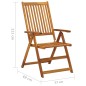 vidaXL Sillas de jardín plegables y cojines 8 uds madera maciza acacia vidaXL Sillas de jardín plegables y cojines 8 uds madera maciza acacia
