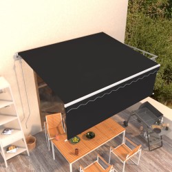 vidaXL Toldo automático retráctil con persiana gris antracita 4x3 m 