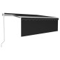 vidaXL Toldo automático retráctil con persiana gris antracita 4x3 m vidaXL Toldo automático retráctil con persiana gris antracita 4x3 m