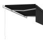 vidaXL Toldo automático retráctil con persiana gris antracita 4x3 m vidaXL Toldo automático retráctil con persiana gris antracita 4x3 m