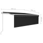 vidaXL Toldo automático retráctil con persiana gris antracita 4x3 m vidaXL Toldo automático retráctil con persiana gris antracita 4x3 m