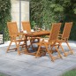vidaXL Juego de comedor de jardín 5 piezas madera maciza de acacia vidaXL Juego de comedor de jardín 5 piezas madera maciza de acacia