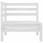 vidaXL Juego de muebles de jardín 4 pzas madera maciza de pino blanco vidaXL Juego de muebles de jardín 4 pzas madera maciza de pino blanco