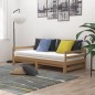 vidaXL Sofá cama extraíble madera maciza de pino miel 2x(90x200) cm vidaXL Sofá cama extraíble madera maciza de pino miel 2x(90x200) cm