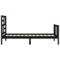 vidaXL Estructura de cama con cabecero madera maciza negro vidaXL Estructura de cama con cabecero madera maciza negro