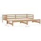 vidaXL Sofá cama extraíble madera maciza de pino miel 2x(90x200) cm vidaXL Sofá cama extraíble madera maciza de pino miel 2x(90x200) cm