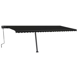 vidaXL Toldo retráctil manual con luz LED gris antracita 600x350 cm