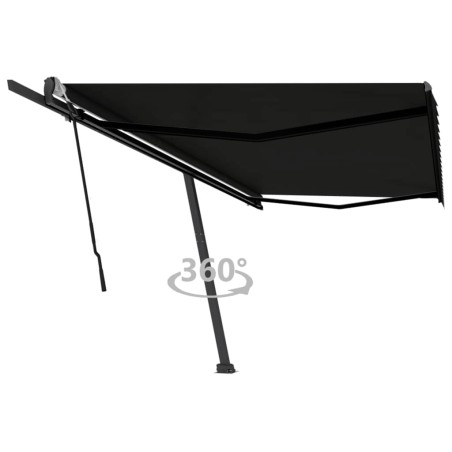 vidaXL Toldo de pie retráctil manual gris antracita 500x350 cm