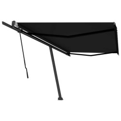 vidaXL Toldo de pie retráctil manual gris antracita 500x350 cm