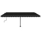 vidaXL Toldo de pie retráctil manual gris antracita 500x350 cm vidaXL Toldo de pie retráctil manual gris antracita 500x350 cm
