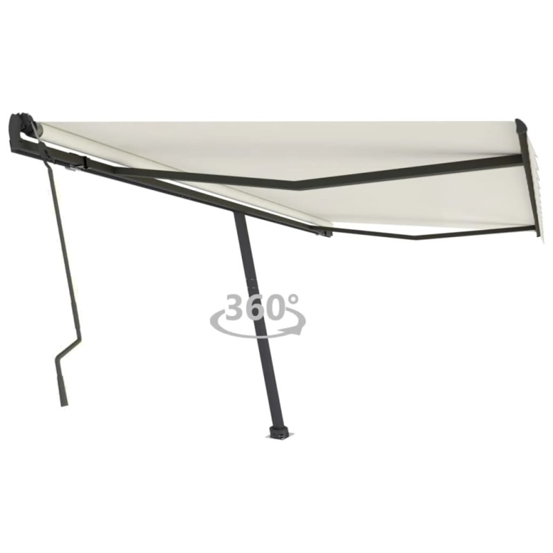vidaXL Toldo de pie retráctil manual crema 400x300 cm vidaXL Toldo de pie retráctil manual crema 400x300 cm