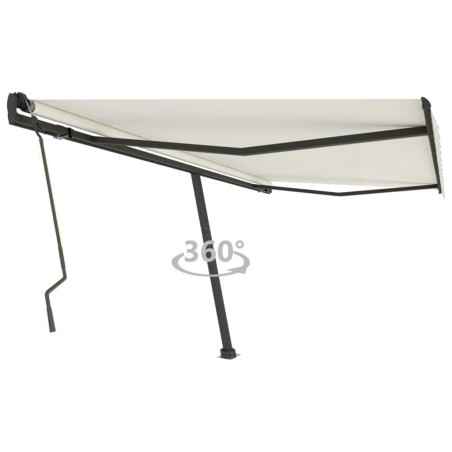 vidaXL Toldo de pie retráctil manual crema 400x300 cm