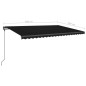vidaXL Toldo retráctil automático con postes gris antracita 5x3 m vidaXL Toldo retráctil automático con postes gris antracita 5x3 m