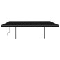 vidaXL Toldo retráctil manual con luz LED gris antracita 6x3,5 m vidaXL Toldo retráctil manual con luz LED gris antracita 6x3,5 m