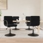 vidaXL Sillas de comedor giratorias 4 unidades terciopelo negro vidaXL Sillas de comedor giratorias 4 unidades terciopelo negro