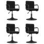 vidaXL Sillas de comedor giratorias 4 unidades terciopelo negro vidaXL Sillas de comedor giratorias 4 unidades terciopelo negro