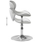 vidaXL Silla de comedor de cuero sintético blanco