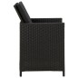 vidaXL Juego de comedor de jardín 3 piezas con cojines negro vidaXL Juego de comedor de jardín 3 piezas con cojines negro