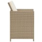 vidaXL Set de comedor de jardín 3 piezas con cojines beige vidaXL Set de comedor de jardín 3 piezas con cojines beige
