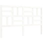 vidaXL Estructura de cama con cabecero madera maciza blanco 160x200 cm