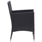 vidaXL Juego muebles jardín 5 pzas con cojines ratán sintético negro vidaXL Juego muebles jardín 5 pzas con cojines ratán sintético negro