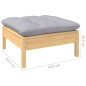 vidaXL Muebles de jardín 12 pzas y cojines madera de pino gris vidaXL Muebles de jardín 12 pzas y cojines madera de pino gris