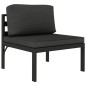 vidaXL Set muebles de jardín 9 pzas y cojines aluminio gris antracita vidaXL Set muebles de jardín 9 pzas y cojines aluminio gris antracita