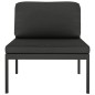 vidaXL Set muebles de jardín 9 pzas y cojines aluminio gris antracita vidaXL Set muebles de jardín 9 pzas y cojines aluminio gris antracita