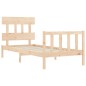 vidaXL Estructura de cama con cabecero madera maciza vidaXL Estructura de cama con cabecero madera maciza