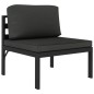 vidaXL Set muebles de jardín 5 pzas y cojines aluminio gris antracita vidaXL Set muebles de jardín 5 pzas y cojines aluminio gris antracita