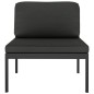 vidaXL Set muebles de jardín 5 pzas y cojines aluminio gris antracita vidaXL Set muebles de jardín 5 pzas y cojines aluminio gris antracita