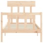 vidaXL Estructura de cama con cabecero madera maciza vidaXL Estructura de cama con cabecero madera maciza