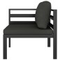 vidaXL Set muebles de jardín 5 pzas y cojines aluminio gris antracita vidaXL Set muebles de jardín 5 pzas y cojines aluminio gris antracita