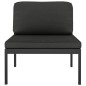 vidaXL Set muebles de jardín 7 pzas y cojines aluminio gris antracita vidaXL Set muebles de jardín 7 pzas y cojines aluminio gris antracita