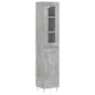 vidaXL Aparador de madera contrachapada gris hormigón 34,5x34x180 cm vidaXL Aparador de madera contrachapada gris hormigón 34,5x34x180 cm