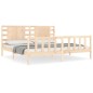 vidaXL Estructura de cama con cabecero madera maciza 200x200 cm