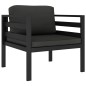 vidaXL Set muebles de jardín 7 pzas y cojines aluminio gris antracita vidaXL Set muebles de jardín 7 pzas y cojines aluminio gris antracita