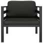 vidaXL Set muebles de jardín 7 pzas y cojines aluminio gris antracita vidaXL Set muebles de jardín 7 pzas y cojines aluminio gris antracita