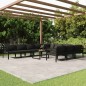 vidaXL Set muebles de jardín 11 pzas y cojines aluminio gris antracita vidaXL Set muebles de jardín 11 pzas y cojines aluminio gris antracita