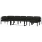vidaXL Set muebles de jardín 8 pzas y cojines aluminio gris antracita vidaXL Set muebles de jardín 8 pzas y cojines aluminio gris antracita