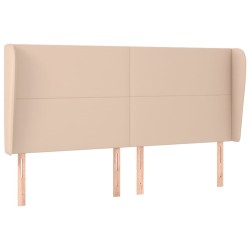 vidaXL Cabecero con orejas cuero sintético capuchino 183x23x118/128 cm