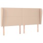vidaXL Cabecero con orejas cuero sintético capuchino 183x23x118/128 cm vidaXL Cabecero con orejas cuero sintético capuchino 183x23x118/128 cm