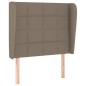 vidaXL Cabecero con orejas de tela gris taupe 93x23x118/128 cm vidaXL Cabecero con orejas de tela gris taupe 93x23x118/128 cm