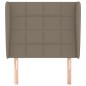 vidaXL Cabecero con orejas de tela gris taupe 93x23x118/128 cm vidaXL Cabecero con orejas de tela gris taupe 93x23x118/128 cm