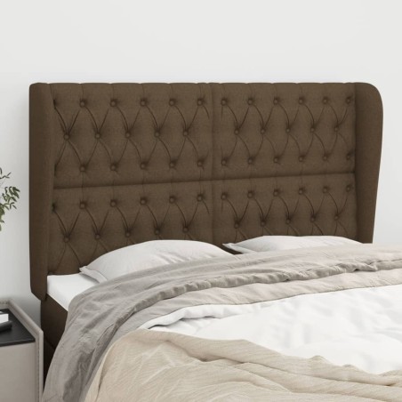 vidaXL Cabecero con orejas de tela gris claro 147x23x118/128 cm