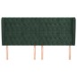 vidaXL Cabecero con orejas de terciopelo verde oscuro 203x23x118/128cm vidaXL Cabecero con orejas de terciopelo verde oscuro 203x23x118/128cm