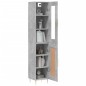 vidaXL Aparador de madera contrachapada gris hormigón 34,5x34x180 cm vidaXL Aparador de madera contrachapada gris hormigón 34,5x34x180 cm