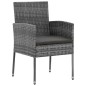 vidaXL Juego de comedor de jardín 5 piezas ratán sintético gris vidaXL Juego de comedor de jardín 5 piezas ratán sintético gris