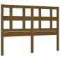 vidaXL Estructura de cama matrimonio con cabecero madera marrón miel